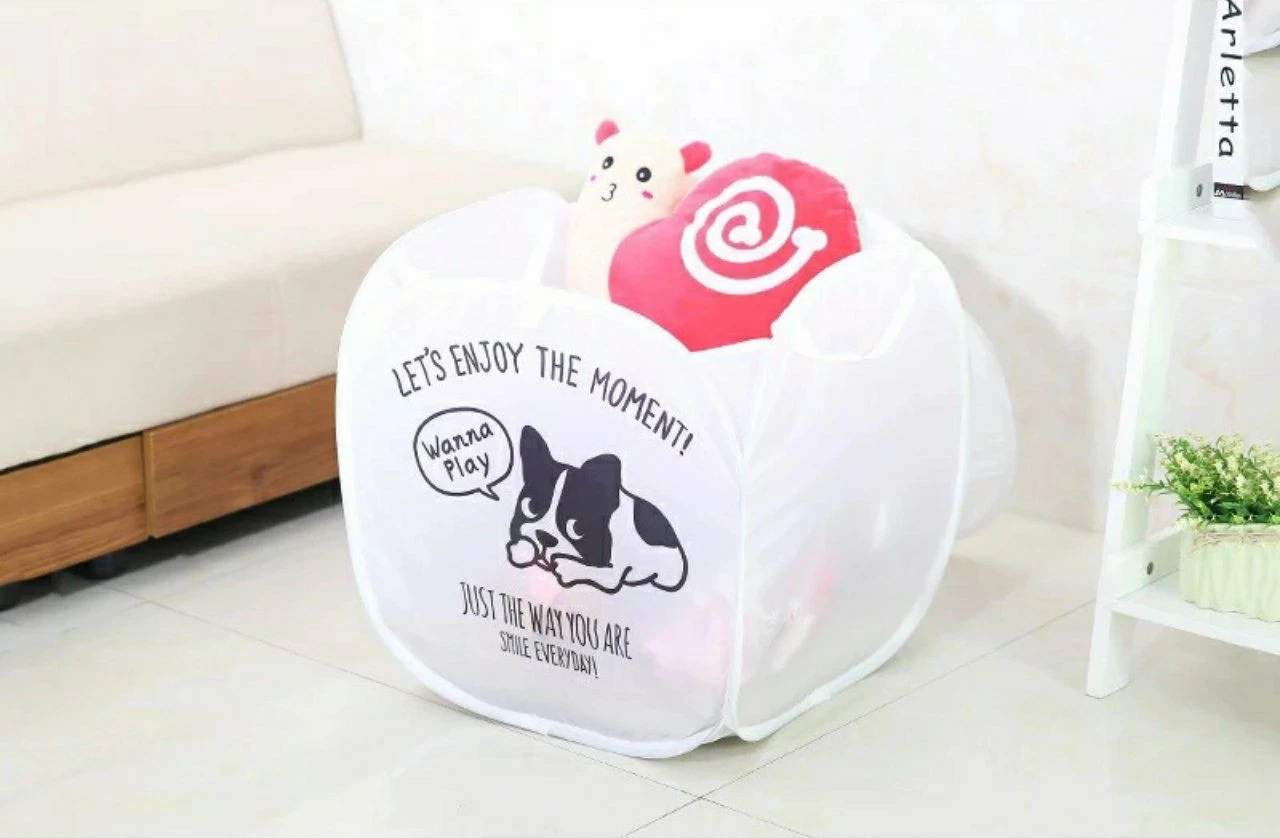 صندوق تخزين الغسيل ولعب الاطفال ، حجم كبير - متعدد الالوان